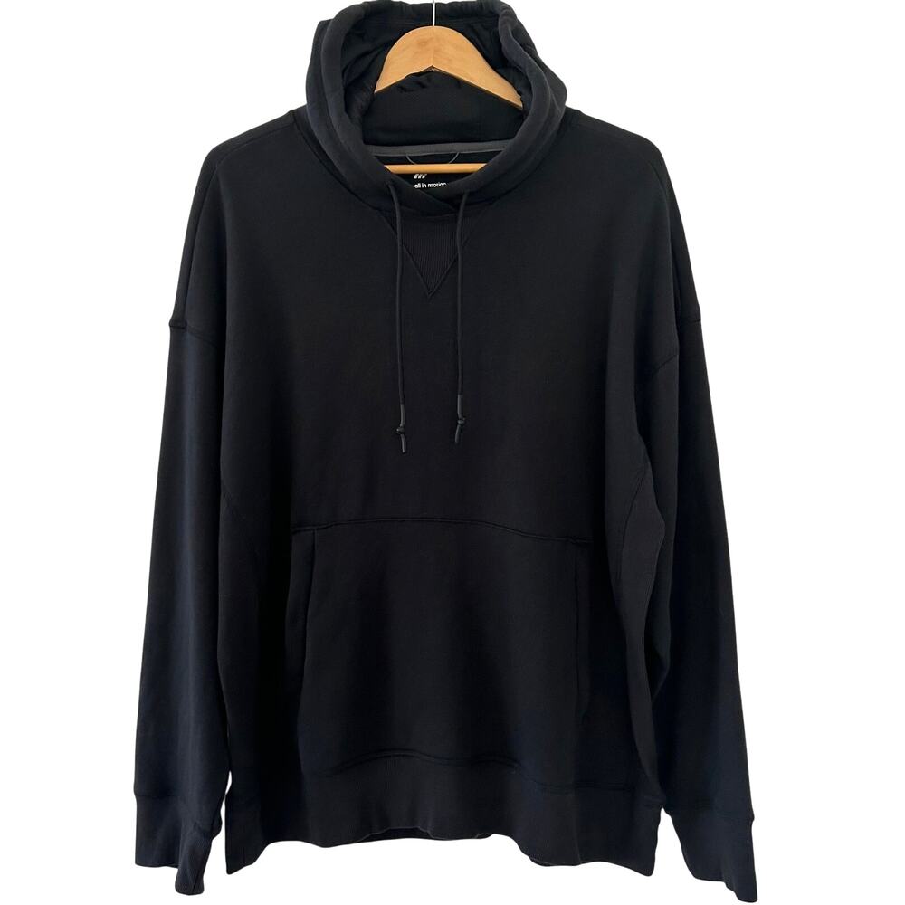 All In Motion Dark Charcoal Hoodie Sz. Large Grunge Athletic Workout Fitness